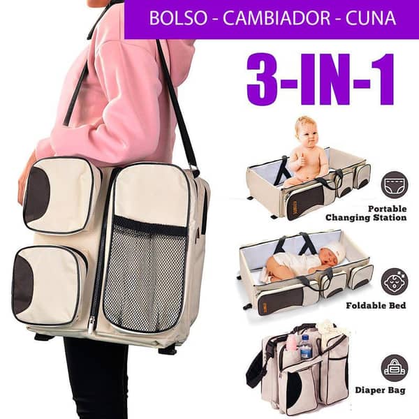 Bolso Maternal pañalera 3 en 1